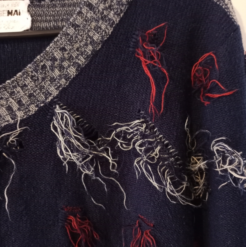 Collageman Vintage 1970s Fringe Sweater - image 6